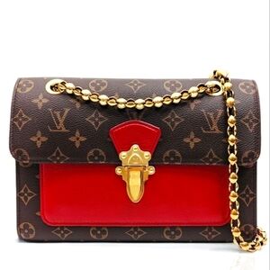 Louis Vuitton Monogram Crossbody with Red Accent